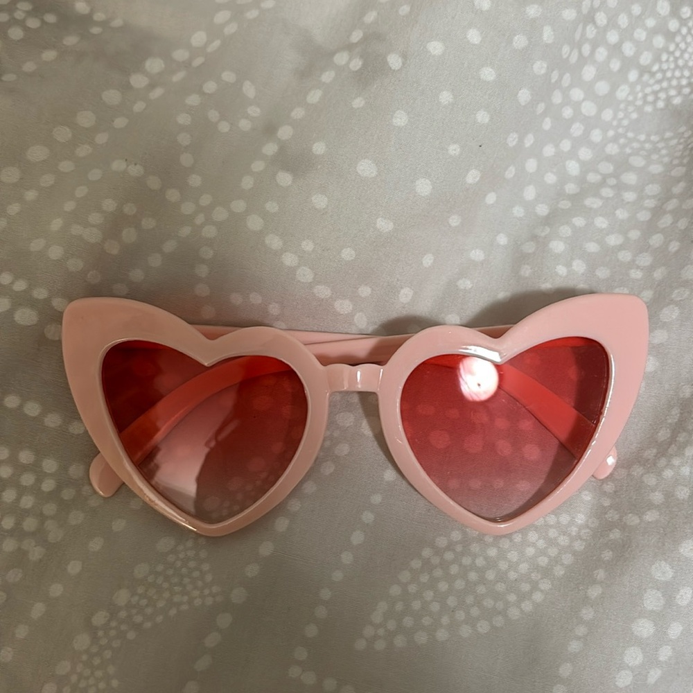 Pink Heart Sunglasses